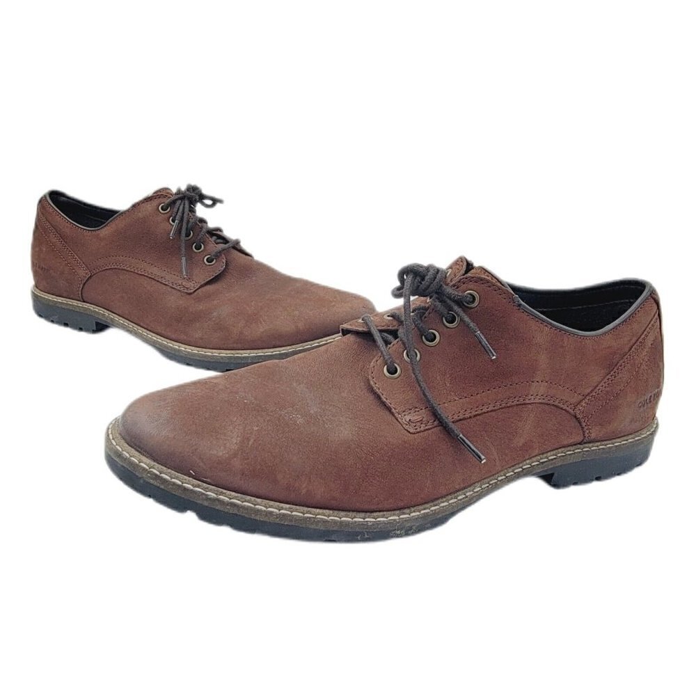 Cole Haan Nathan Plain Toe Men's Oxford Lace Up Casual Shoe C30634 Brown 11.5M